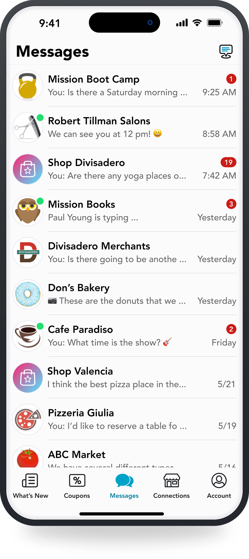 Nearlist Messaging in iPhone