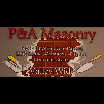 P&A Masonry/Gates logo