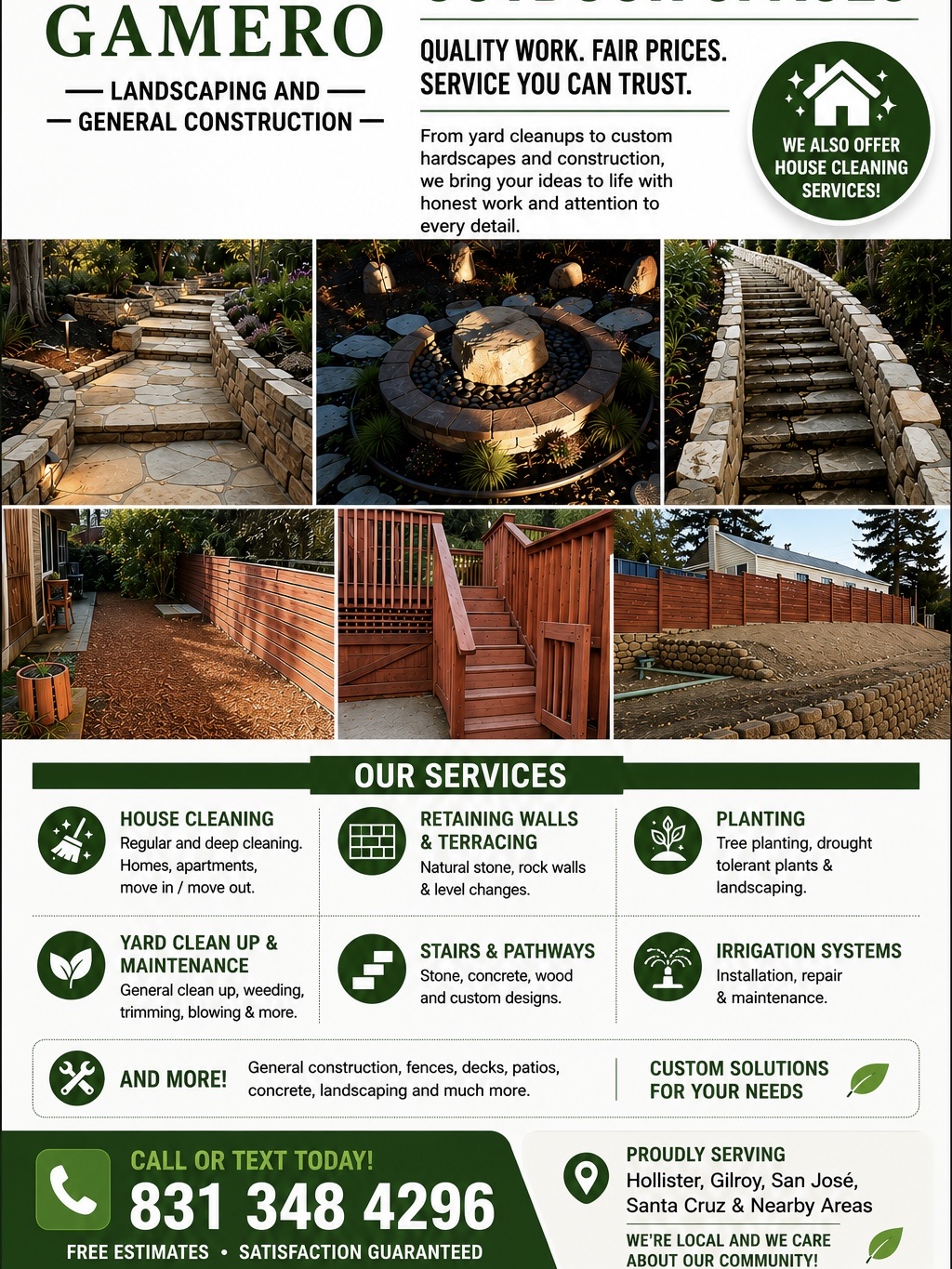 New Offerings campaign image for Gamero Landscaping And General Construction
