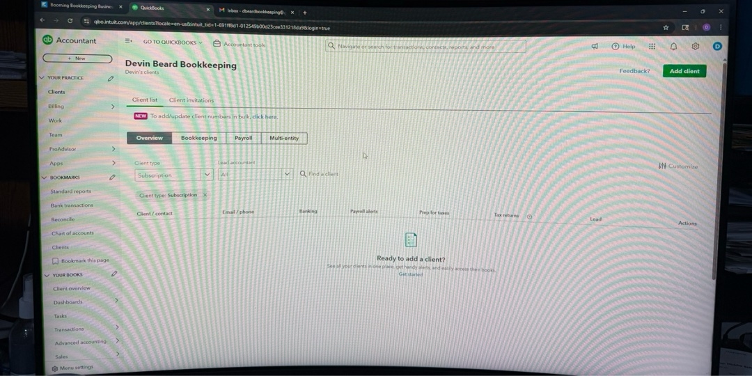 Devin Beard Bookkeeping banner